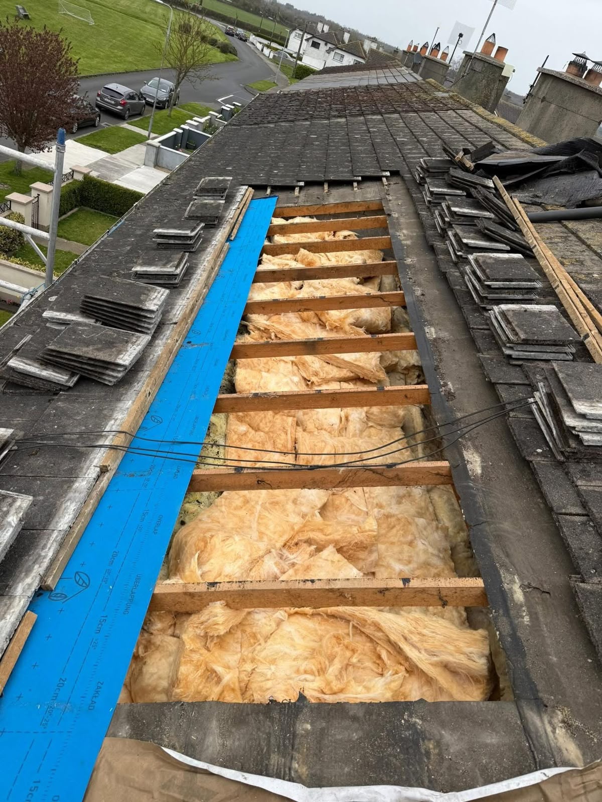 attic insulation on roof