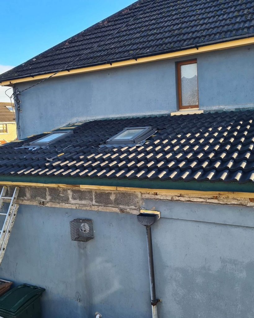 new tile roof on extension