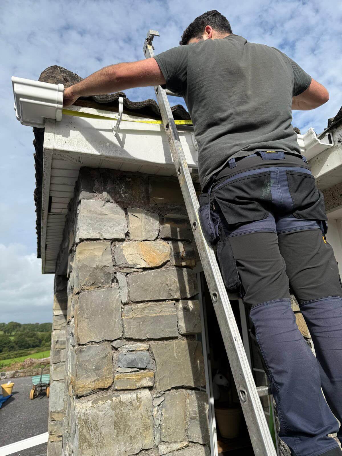 repairing a gutter