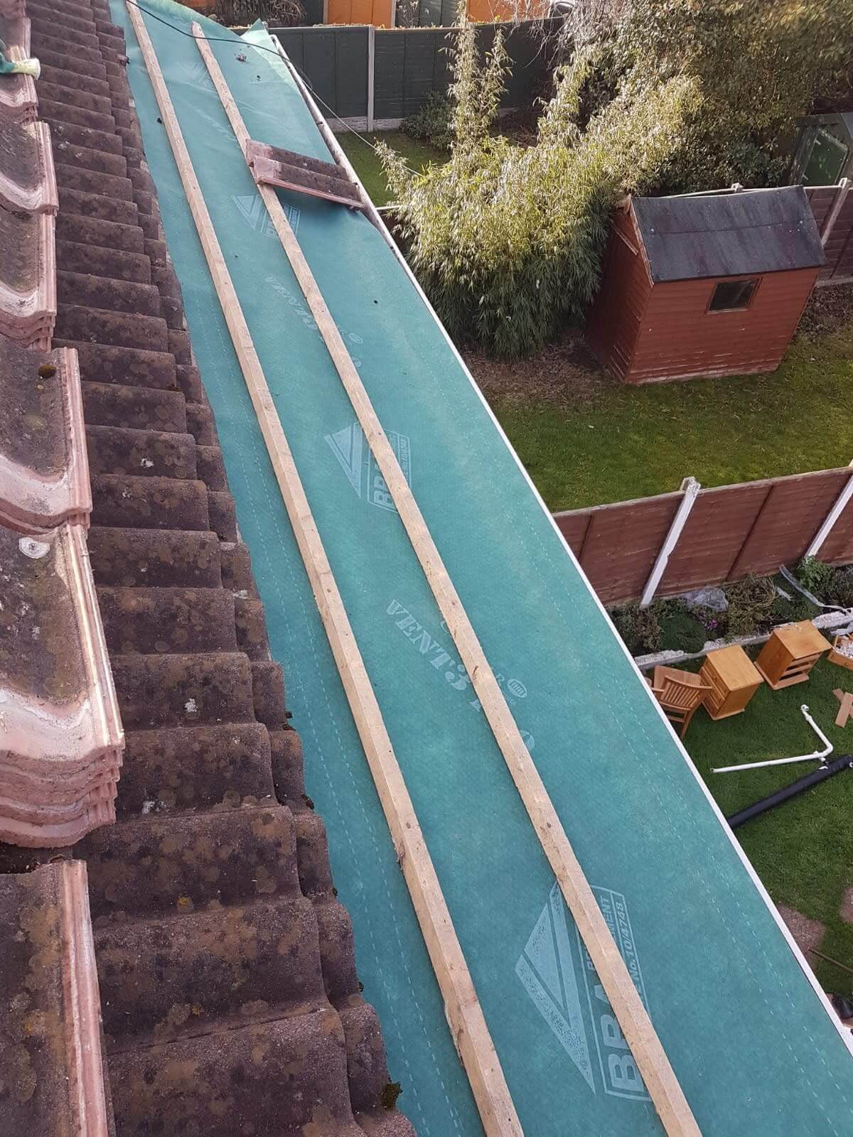 roof underlay after