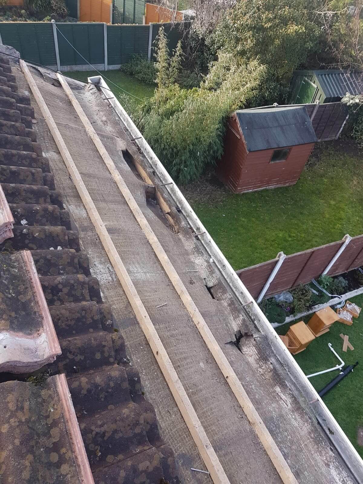 roof underlay before